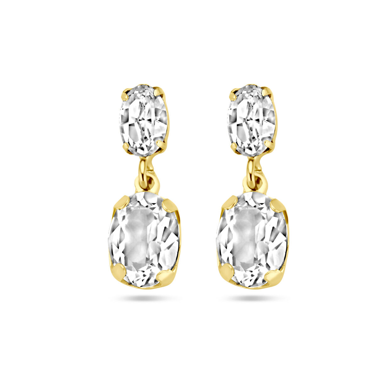 oorhangers verguld met swarovski stenen