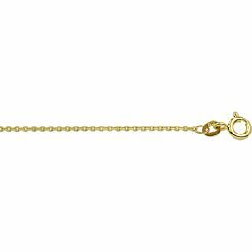 14 Karaat geel gouden anker collier. 42 cm lang.