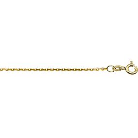 14 Karaat geel gouden anker collier. 42 cm lang.