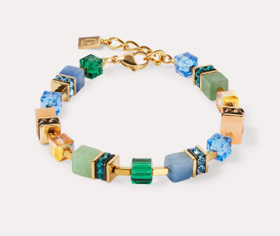 Zonnig, licht en vol uitstraling - de GeoCUBE® Precious Statement armband goud-lente combineert warme Swarovski® kristallen, kostbare edelsteenblokjes en gouden details om een sieraad te creëren dat elegantie en levensvreugde uitstraalt. Ideaal voor iedereen die met kleur en licht wil spelen.