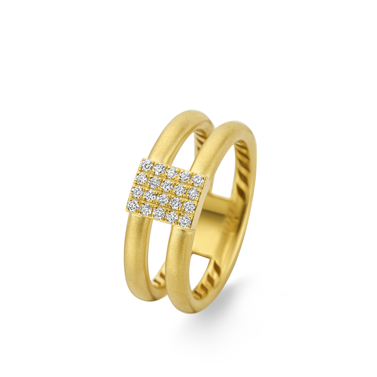 Ring in goud 18 karaat met 20Diamant(en) briljant slijpsel0.2 ctVsF-G