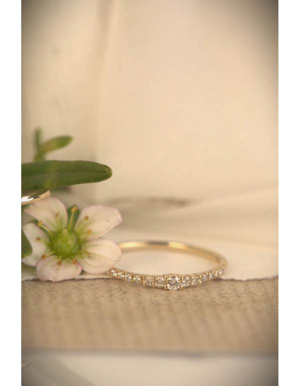 Prachtige ring van Briljant, voorzien van 0.15ct aan briljanten

