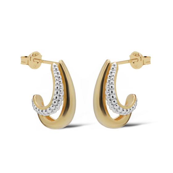 Karma oorstekers XL DILA Duo Color | zilver verguld | X201GS