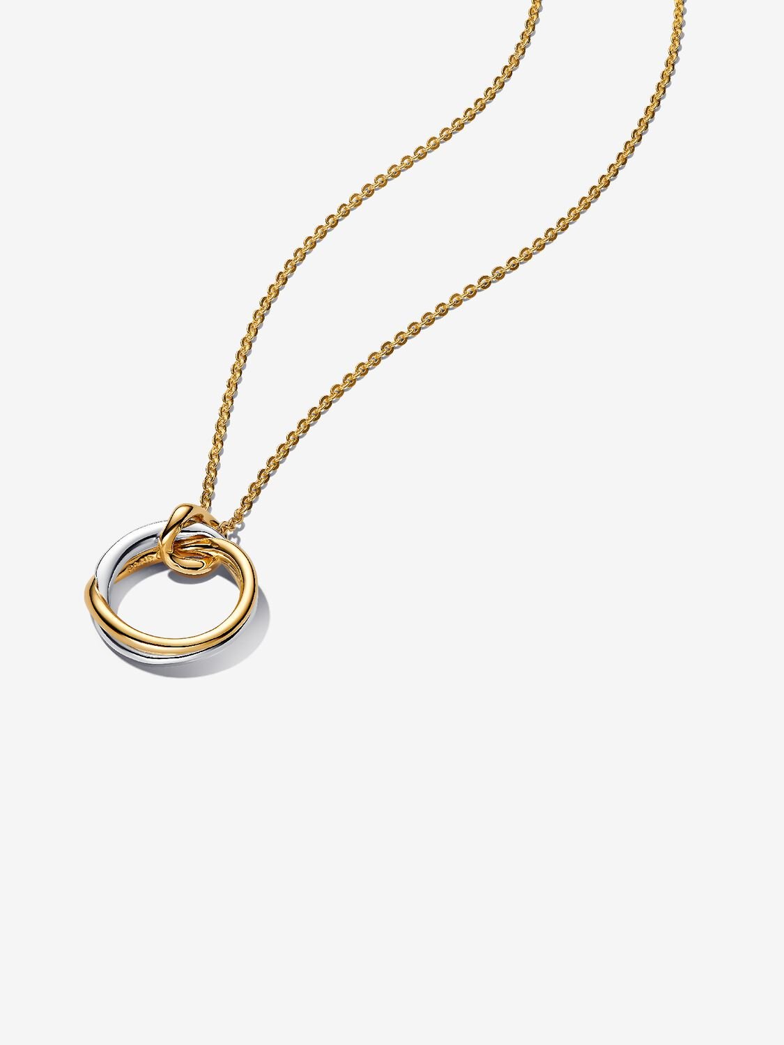  Pandora Organisch Gevormde Ketting met Tweekleurige Hanger