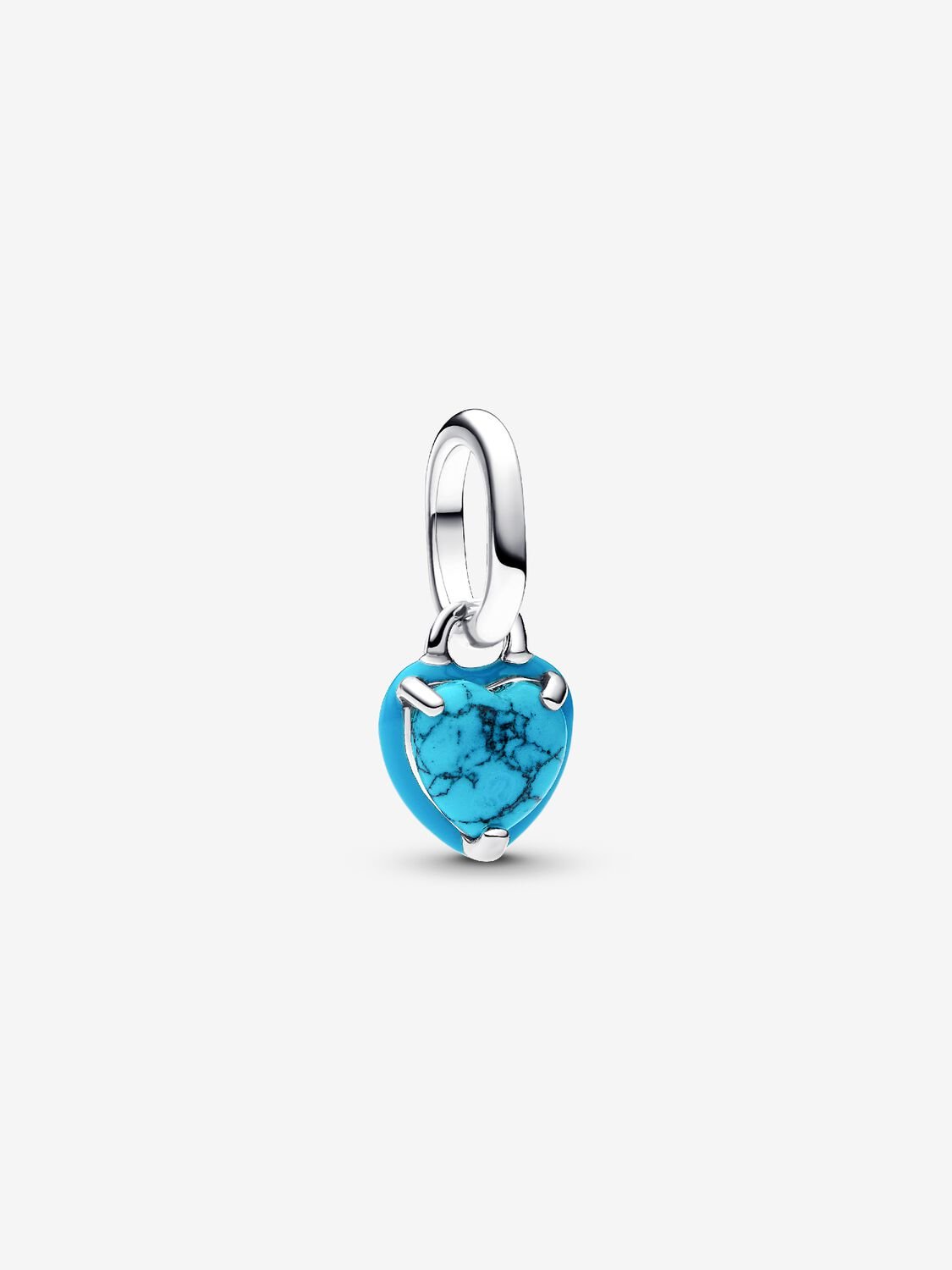 Pandora Turkoois Hart Mini Hangende Bedel