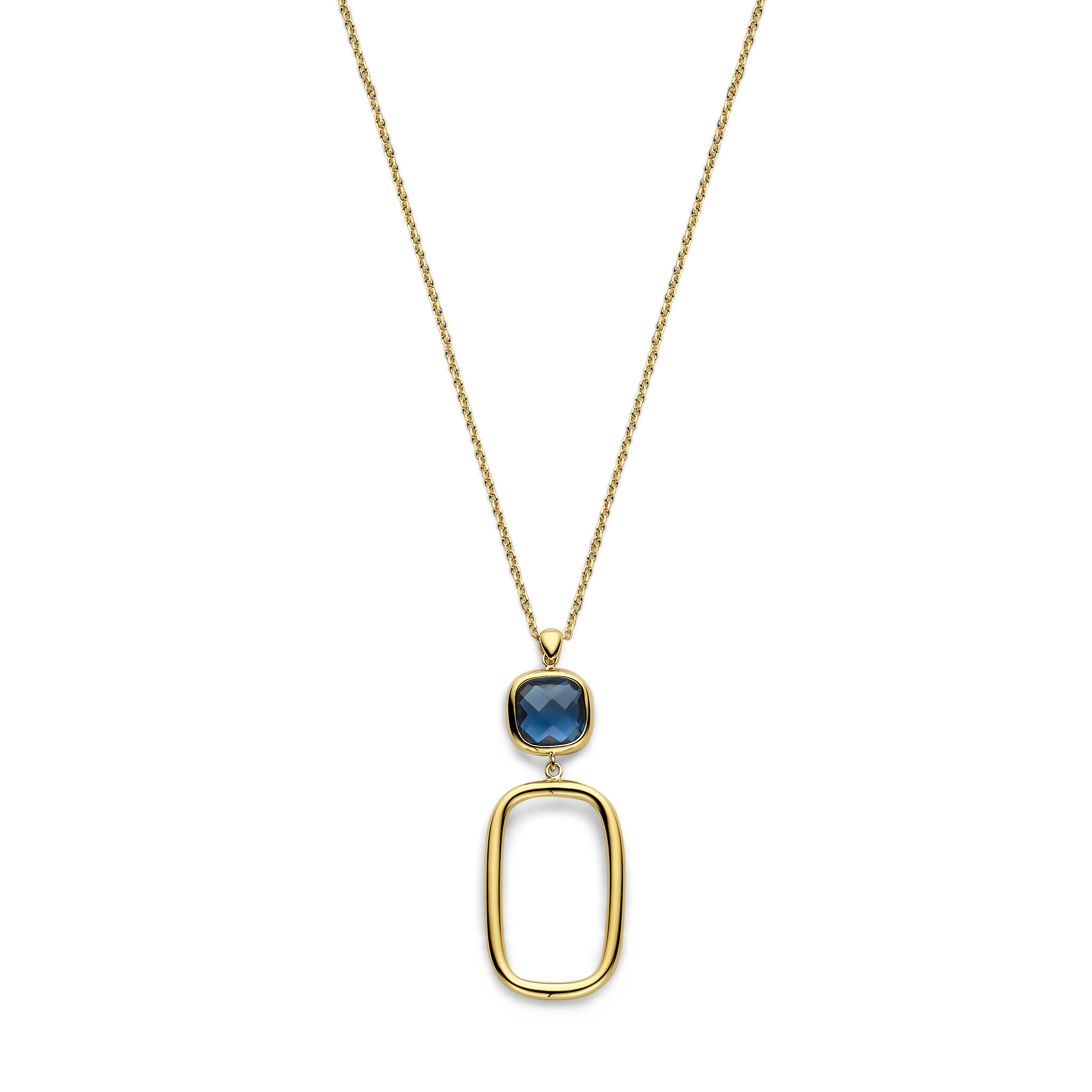 Italo Bottene 14 karaats gouden collier met hanger london blue topaas.
Draag dit collier samen met de prachtige bijpassende oorhangers!