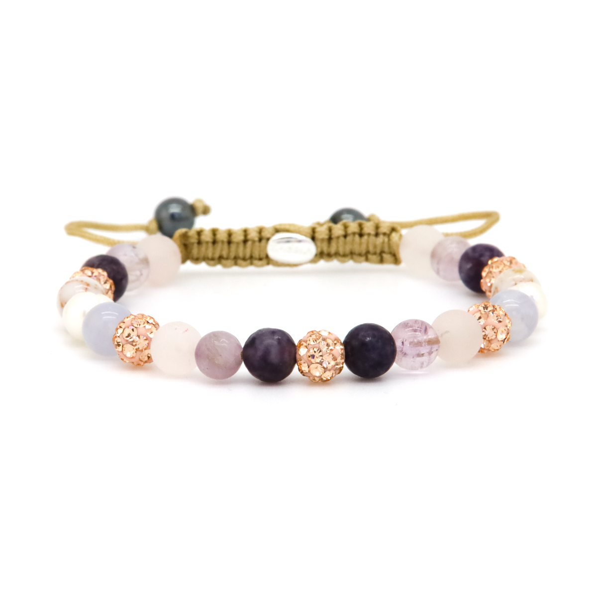 Karma armband, Spiral CELESTE XS (rosegold crystal)