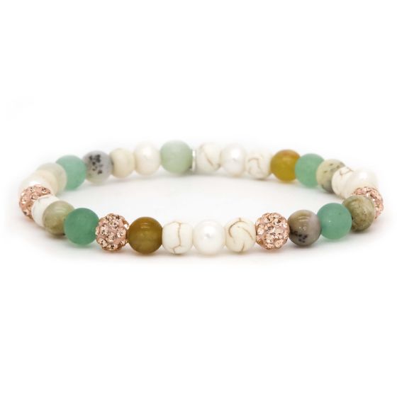 Karma armband, Spiral LEE XS Elastic (rosegold crystal)
