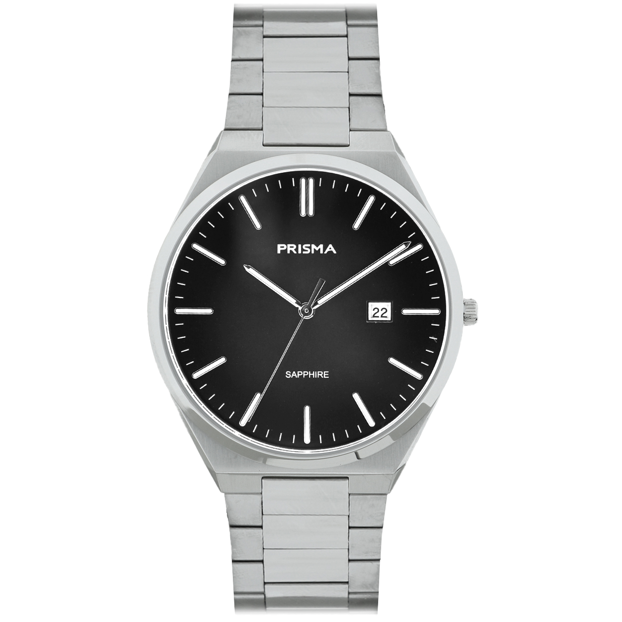 Prisma horloge P2423 heren edelstaal saffierglas 5 ATM  ultra slimline

Algemeen
Geslacht: heren
Model: P.2423

Voordelen
- All stainless steel schakelband in het mat staal
- quartz
- wijzerplaat antraciet met zilver/wit kleurige streepjes- glas is zeer krasvast
- ook voor brede pols (max. 210 mm)
- datum
- quartz uurwerk
- maat kast 40mm (breedte) 7mm (dikte)

