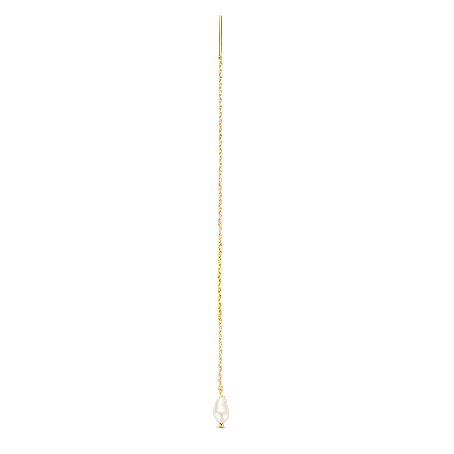 Threader Pearl Single Earring
Een unieke toevoeging aan je oorbellencollectie, de Threader Pearl Single Earring! Gemaakt van 14K goud en mooi in combinatie met de andere sieraden van Jackie.

Fijne 14 karaats sieraden, waarbij layering en stacking centraal staan: Jackie! Elk ontwerp is tijdloos en verfijnd, handgemaakt met echt vakmanschap. Voor de collectie van Jackie heb ik mij laten inspireren door vrouwen in de meest bruisende steden van de wereld. Voor sieraden is slechts één regel van toepassing: ‘more=more’. Creëer de mooiste combinaties! Drie colliers, twee armbanden en zes ringen aan één hand, zijn geen uitzondering.

Specificaties
- Enkele oorsteker
- Materiaal: 14 Karaat - Geelgoud - 585
- Lengte: 100mm
- Artikelnummer: JKS22.204