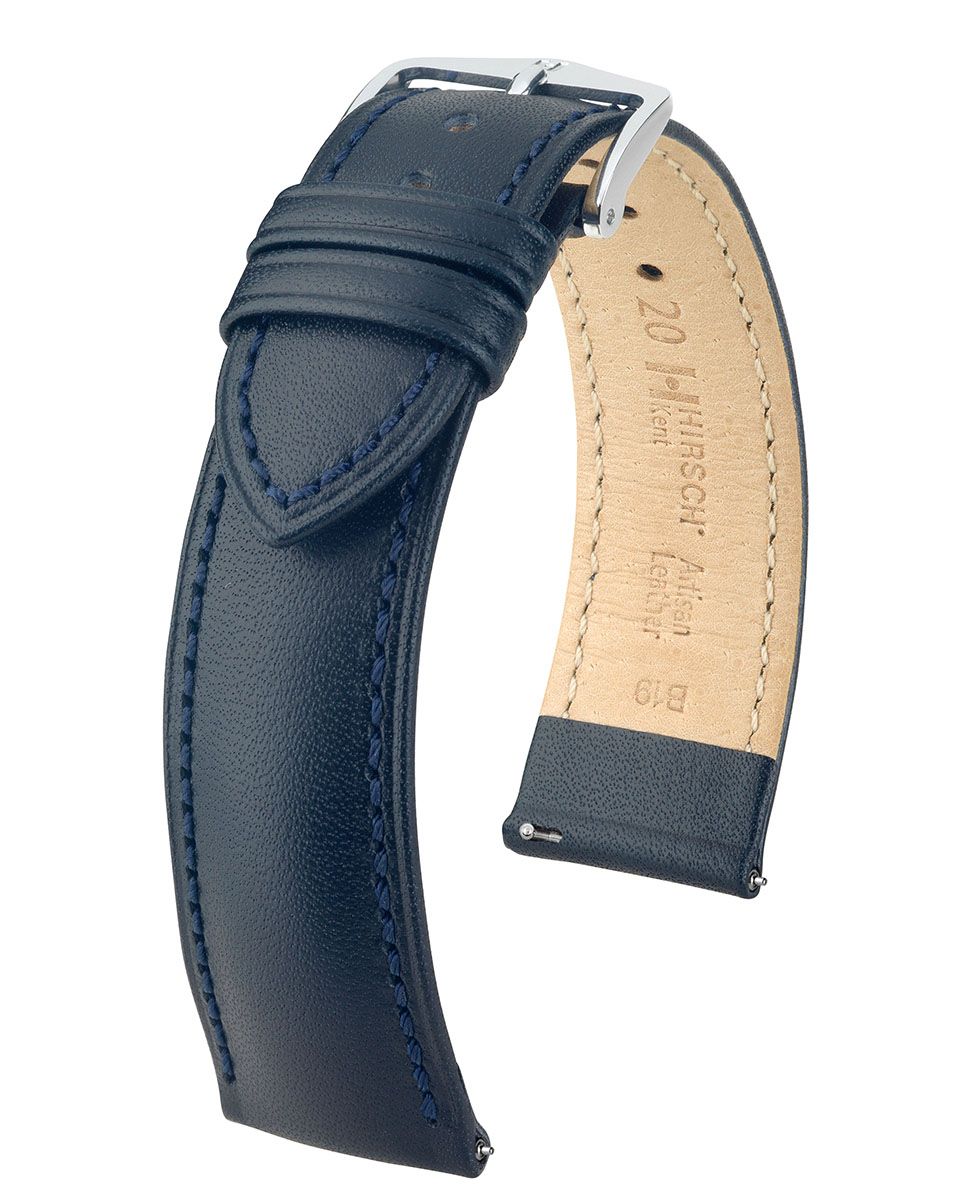 HIRSCH KENT L BLUE CALF LEATHER 22/20MM 01002080-2-22.