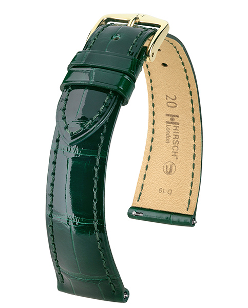 London  M
alligator
dunkelgr? glanzend
Maat: 18 mm
