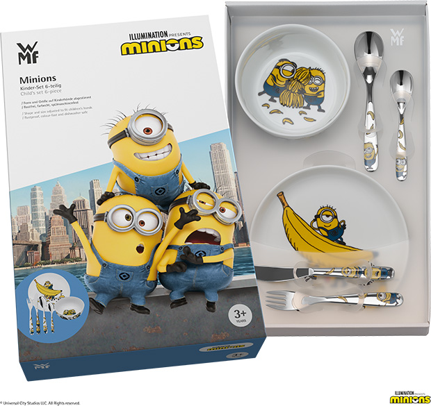 WMF KINDERBESTEK EDELSTAAL 18/10 6 DLG. MINIONS 12-8607-6.