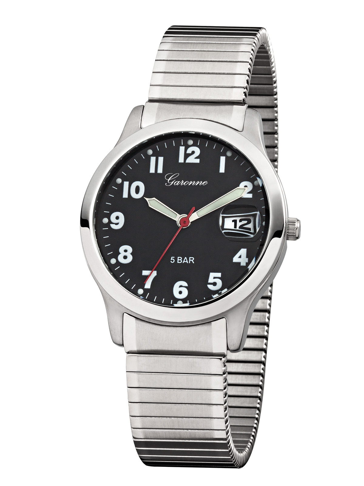 Dit is een horloge van het merk Garonne gemaakt voor heren.