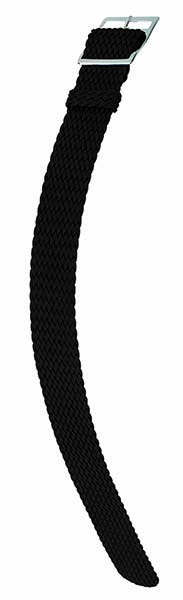 12mm Hirsch Delta Perlon/Nylon Zwart Horlogeband