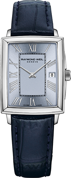 Dit is een horloge van het merk Raymond Weil. Dit horloge komt uit de serie Toccata.

De specificaties van dit horloge zijn: 
Kast:
Kastmateriaal: Edelstaal
Kastvorm: Rechthoek
Kastmaat: 34 mm
Wijzerplaatkleur: blauw

Band: 
Bandmateriaal: Leder
Bandkleur: blauw

Overige specificaties:
Waterdichtheid: 5 ATM / 50 Meters / 165 Feet
Glassoort: Saffier kristal
