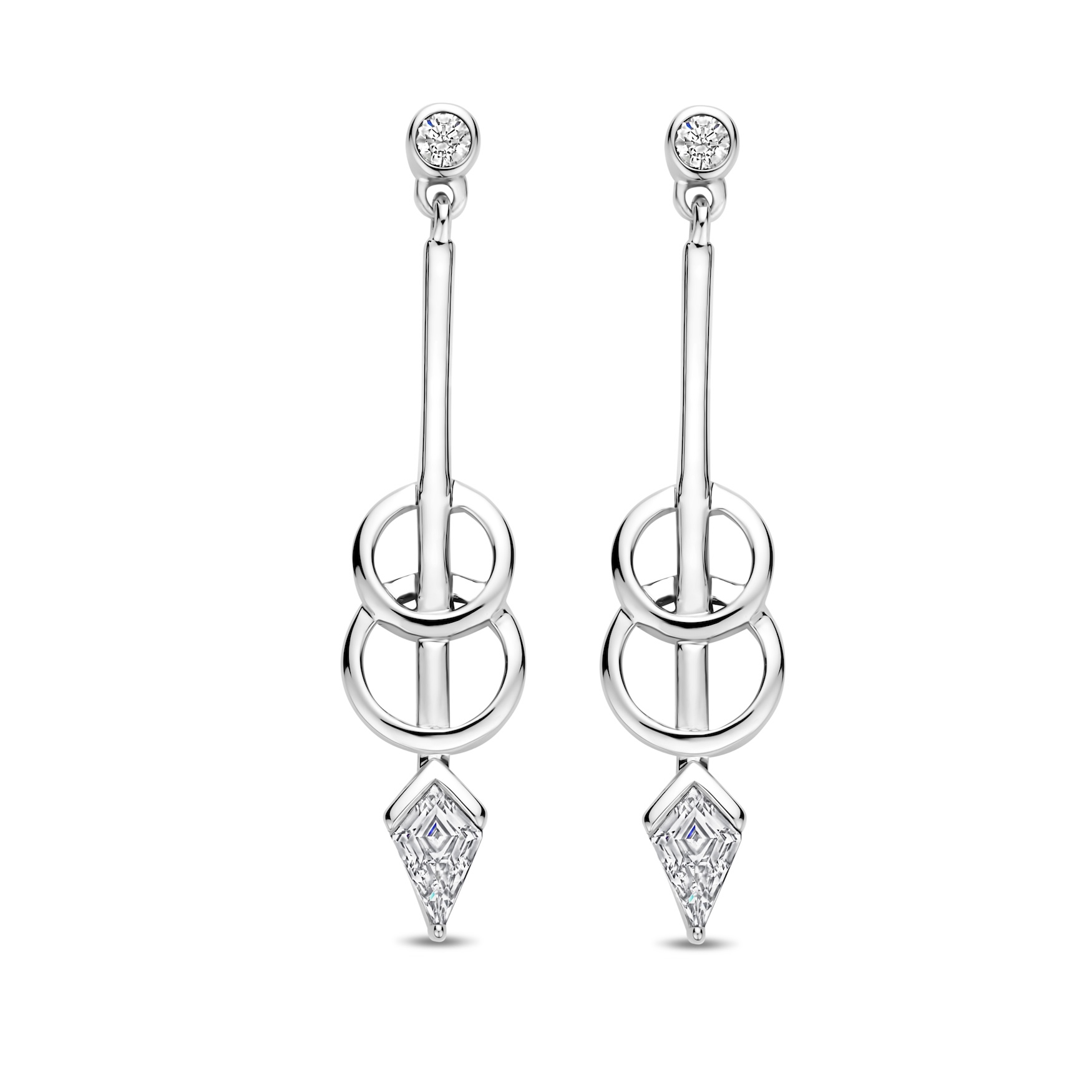 Oorringen in zilver van het merk FJF Jewels
