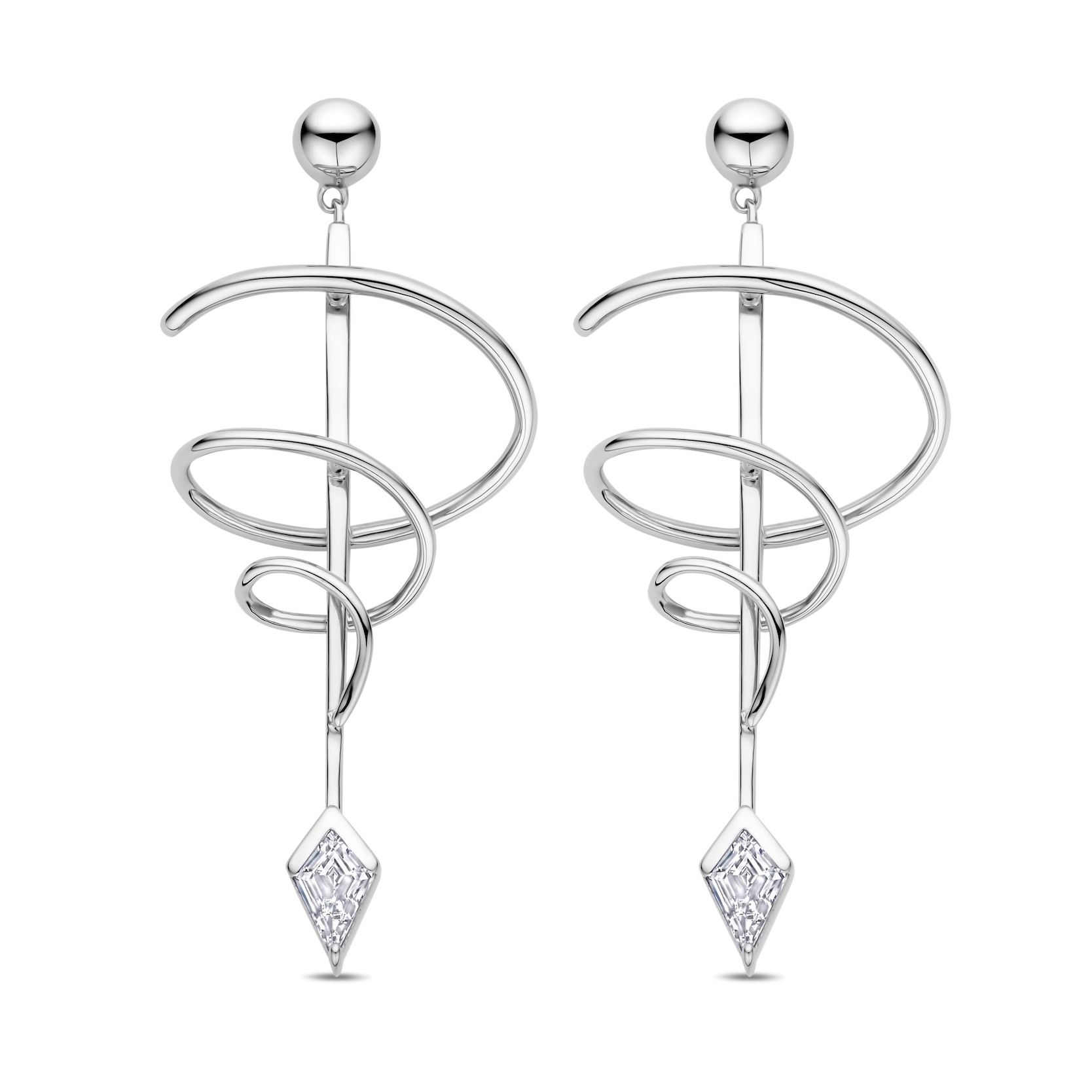 Oorringen in zilver van het merk FJF Jewels 