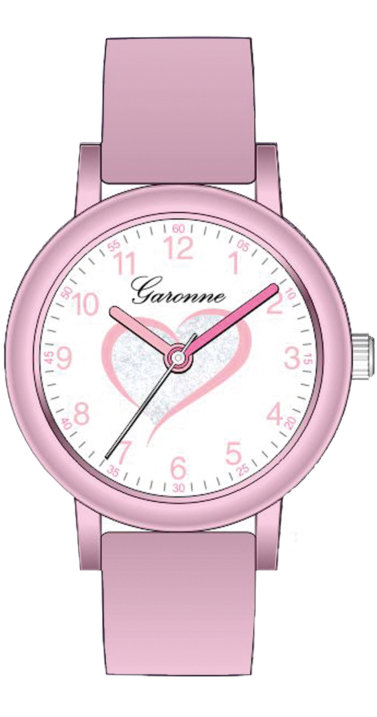 Dit is een horloge van het merk Garonne gemaakt voor meisjes.
De specificaties zijn als volgt:
Kastmaat: 27 mm
Bandlengte: 180
Bandbreedte: 12
Waterdichtheid: 3 ATM / 30 Meter / 100 Feet