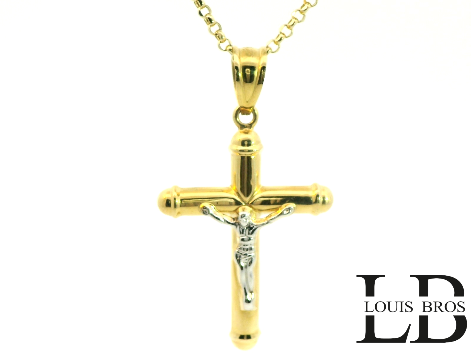 Voeg een tijdloos en betekenisvol sieraad toe aan je collectie met dit elegante bicolor 14 karaat gouden kruis (1.95 gr). Dit unisex ontwerp combineert het warme geelgoud met verfijnde accenten van witgoud, wat zorgt voor een stijlvolle en moderne uitstraling. Het kruis is zorgvuldig vervaardigd uit massief 14 karaat goud (58,5% puur goud) en straalt kwaliteit en vakmanschap uit.

Met zijn ingetogen maar krachtige ontwerp is dit kruis geschikt voor zowel dagelijks gebruik als voor speciale gelegenheden. Dankzij de neutrale stijl en het gebalanceerde formaat is het perfect te dragen door zowel mannen als vrouwen.

Kenmerken:

Materiaal: 14 karaat geel- en witgoud (bicolor)

Afwerking: Glanzend gepolijst met subtiele contrasten tussen de kleuren

Geslacht: Unisex

Stijl: Klassiek met een moderne twist

Geschikt voor: dagelijks gebruik, religieuze gelegenheden, of als symbolisch cadeau

Of je het nu draagt als spiritueel symbool of als stijlvol accessoire, dit bicolor gouden kruis is een betekenisvolle en elegante toevoeging aan elke sieradencollectie.