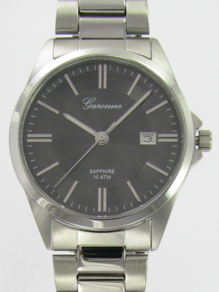 Dit is een horloge van het merk Garonne gemaakt voor heren.
De specificaties zijn als volgt:
Kastmaat: 38 mm
Kastdikte: 8,05
Bandbreedte: 20
Waterdichtheid: 10 ATM / 100 Meter / 330 Feet
Dit horloge heeft de volgende functies/eigenschappen:
Datumaanduiding