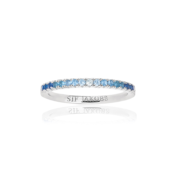 R2869-GBL-54 | Sif Jakobs | Ring | Zilver | Blauwe zirkonia's | Maat 54