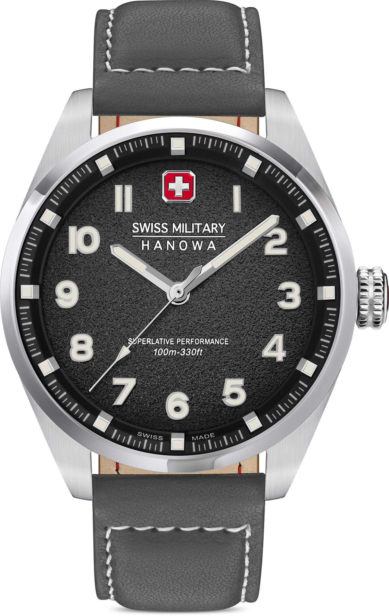 Dit is een horloge van het merk Swiss Military Hanowa gemaakt voor heren.
De specificaties zijn als volgt:
Kastmaat: 42
Waterdichtheid: 10 ATM / 100 Meter / 330 Feet
Dit horloge heeft de volgende functies/eigenschappen:
Datumaanduiding