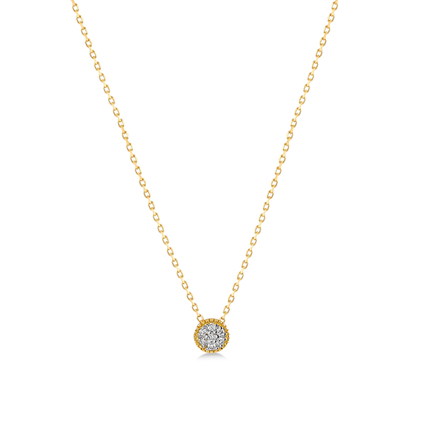 Het SWING JEWELS gouden collier, modelnummer SWGDN0035-Y, is een elegant juweel. Gemaakt van goud, met 7 briljant geslepen SI1 diamanten (0.01 CT), straalt het een subtiele glans uit. Perfect om solo te dragen of als onderdeel van een laagjeslook. Dit 45 cm lange collier complimenteert elke halslijn met zijn tijdloze charme.