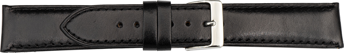 leather watch strap black | Italian Leather 111120