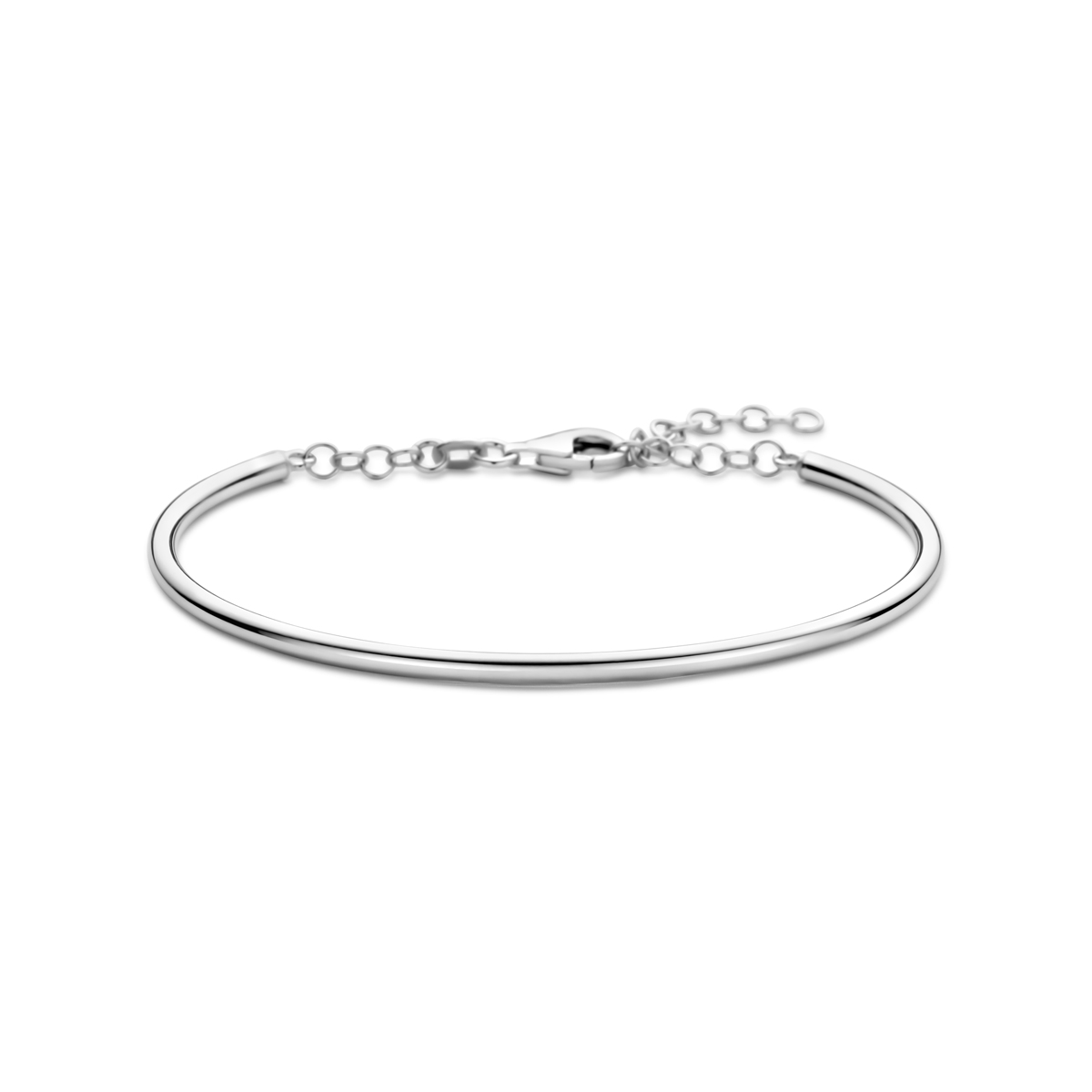 Gerhodineerd 925 zilveren armband met een schakelbreedte van 3.3mm. Uitgevoerd met karabijnsluiting.