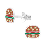 Zilveren oorstekers Hamburger | PCJW46116