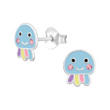 Zilveren oorstekers Octopus | PCJW49236