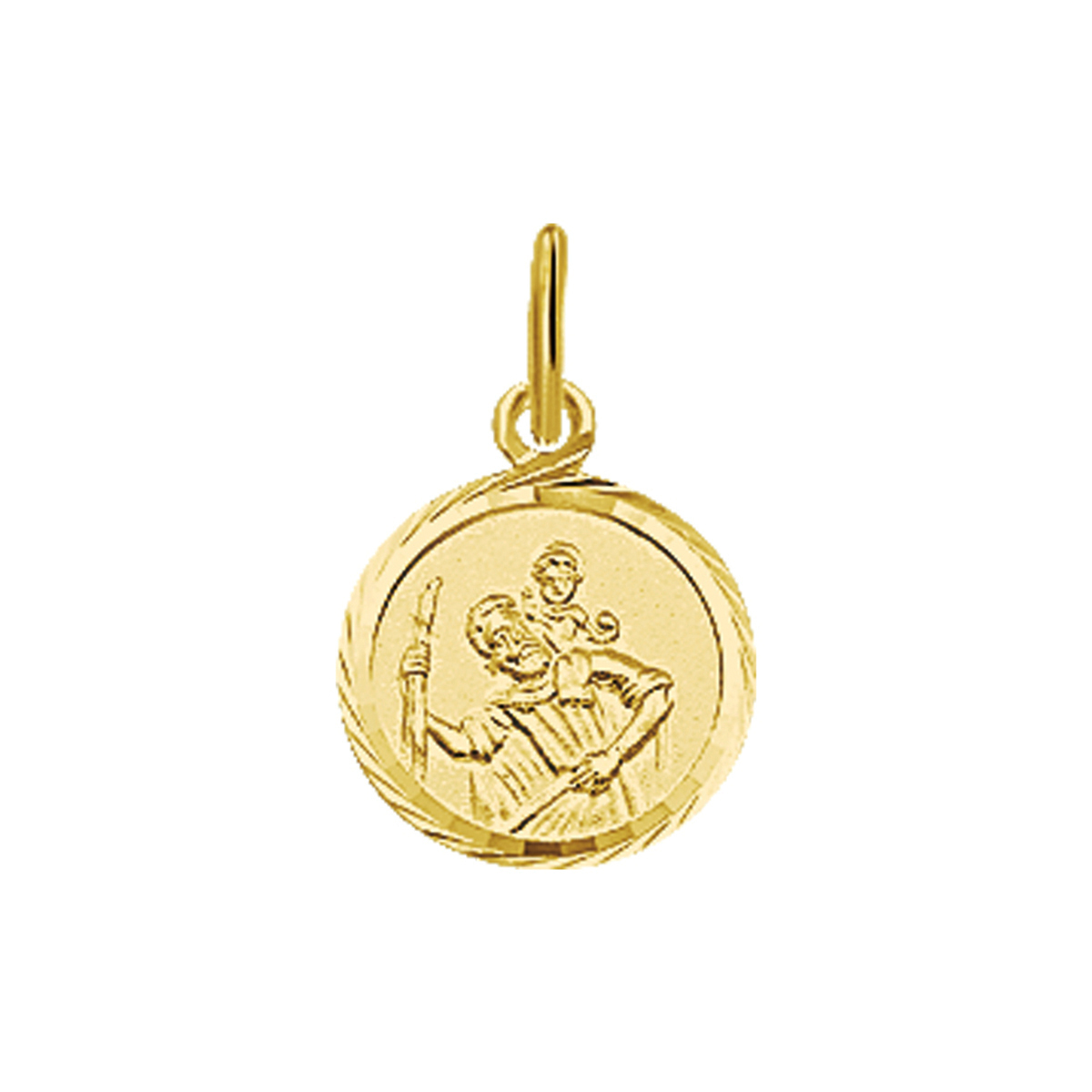 Geelgouden hanger christoffel.