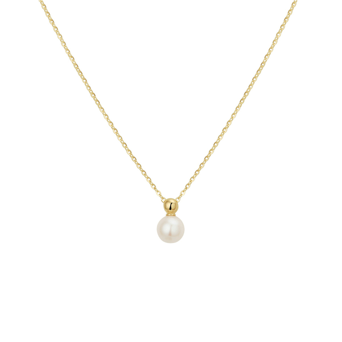 Klassiek geelgouden anker collier met draaglengtes van 41, 43 en 45 cm en 1.1mm breed uitgevoerd met een parel hanger van 10x6.5mm. Het collier is een prachtige basis voor een klassieke chique look, en uit te breiden met parel sieraden uit onze collectie voor een perfecte klassieke uitstraling.