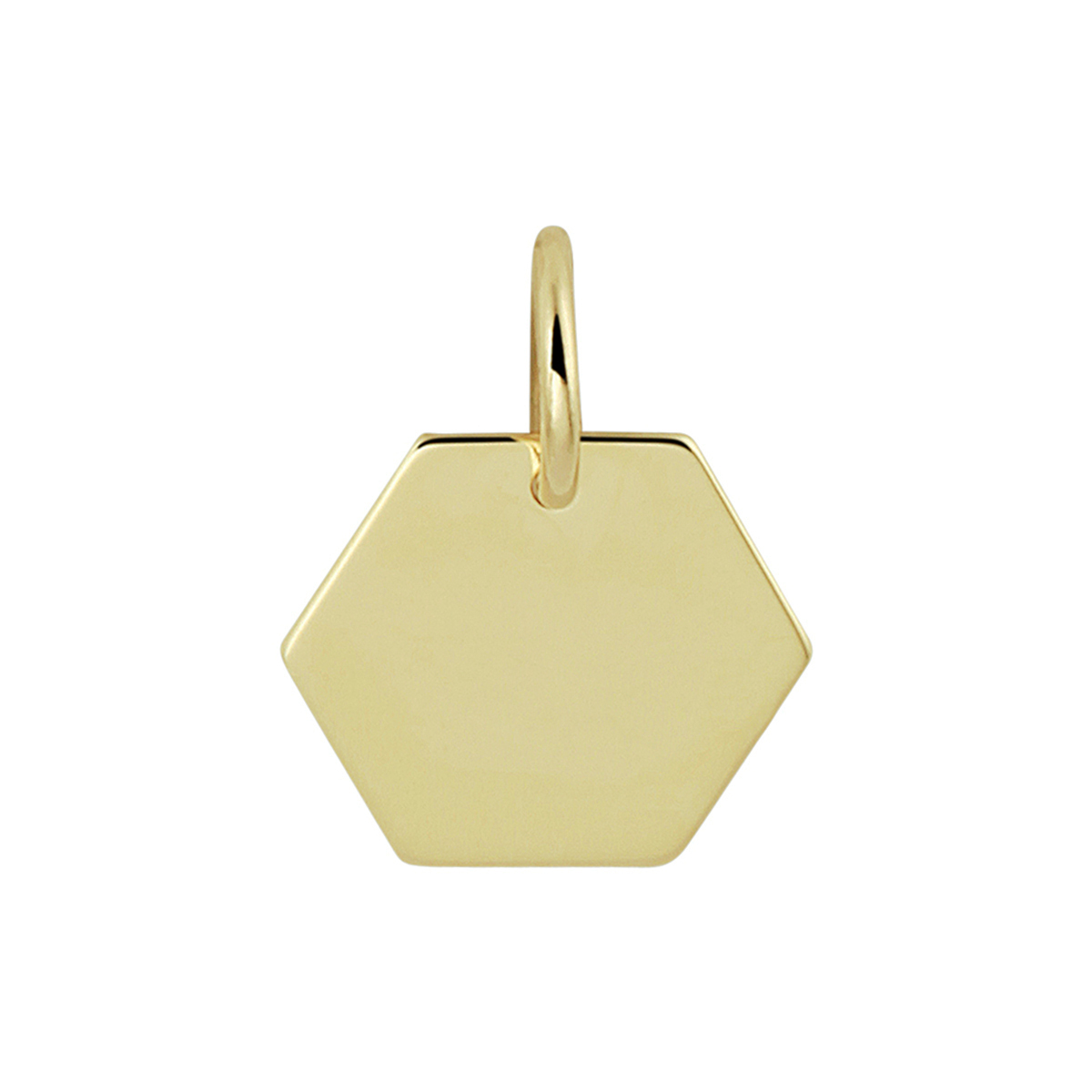 De Gouden Graveer Hanger Zeshoek, modelnummer 4021113, is een elegante gouden hanger in zeshoekvorm. Met een gewicht van 0.35 gram en een hoogte van 12 mm is het een delicate toevoeging aan je sieradencollectie. De hanger is ideaal voor gravures en heeft een glanzende afwerking. Draag het aan een fijne gouden ketting voor een verfijnde look.
