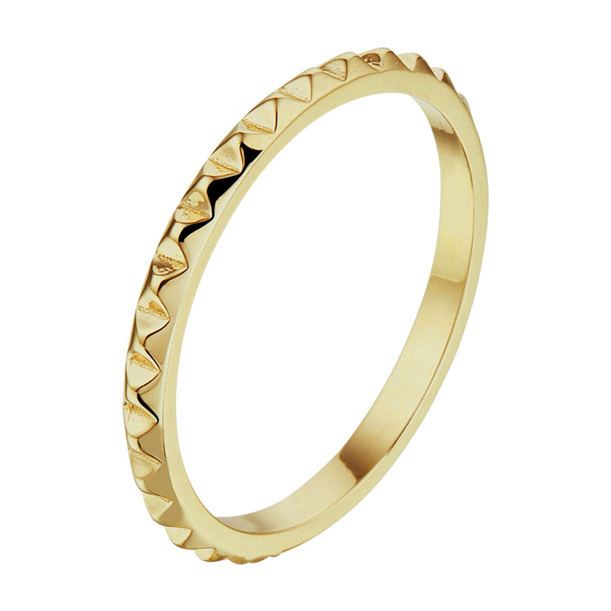14k Geelgouden aanschuifring. De ring heeft een breedte van 2mm.
