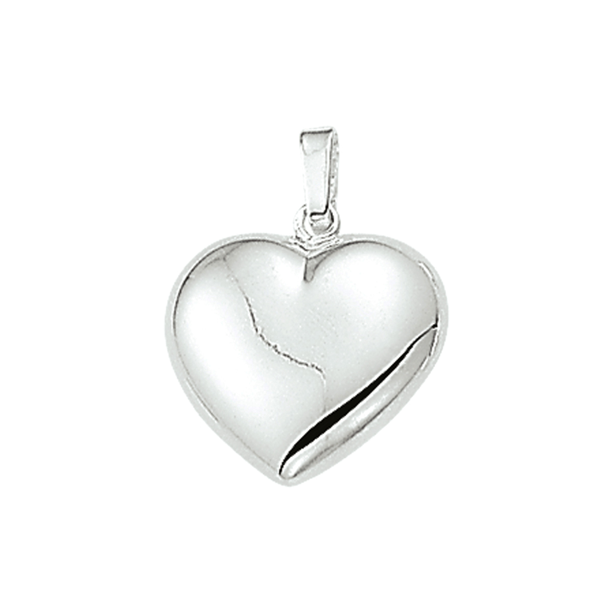 Zilveren hanger in de vorm van een hart uitgevoerd met een stevig hangoog. Combineer deze hanger met een bijpassend collier uit onze collectie en de hanger kan direct om!. Tip: Leuk om kado te geven aan dierbare of geliefde!.