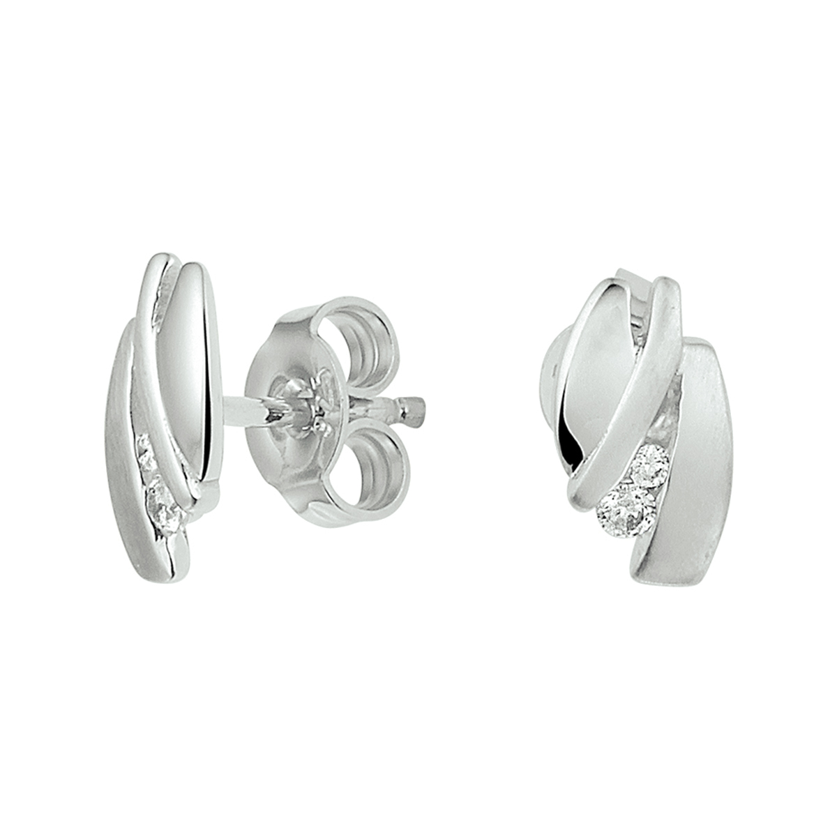 Gerhodineerd zilveren poli/mat oorknoppen met een afmeting van 9.3x5mm uitgevoerd met een luxe rijzetting van briljant geslepen zirkonia. De oorknoppen zijn te combineren met bijpassende sieraden uit onze collectie.