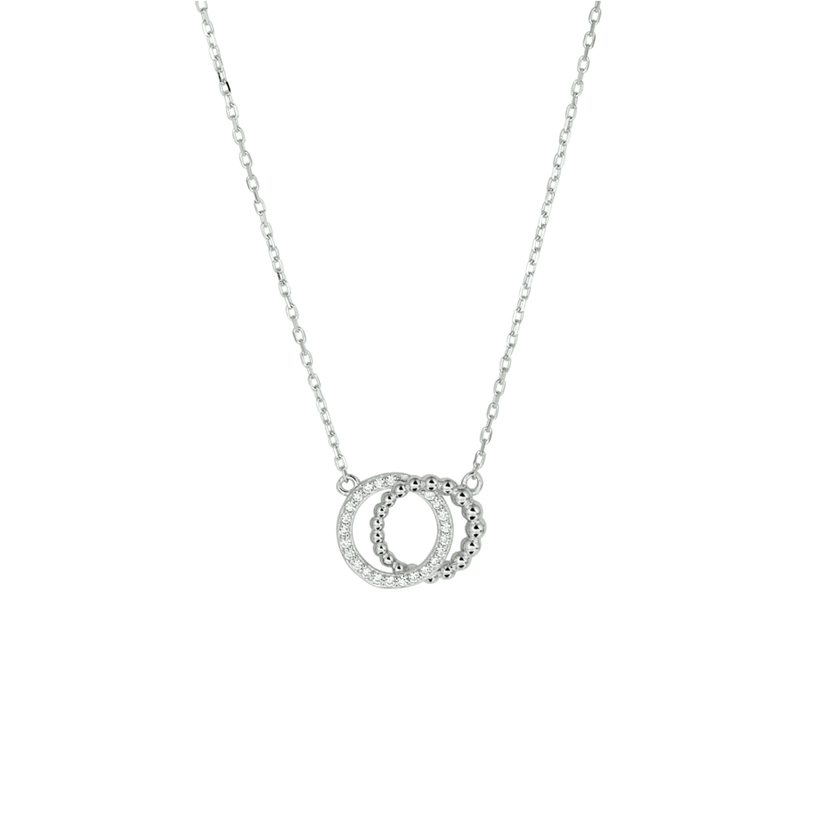 Gerhodineerd zilveren collier uitgevoerd met schitterende zirkonia. Het collier heeft draaglengtes van 41, 43 en 45cm. De schakelbreedte is 1.0mm. Uitgevoerd met een stevige karabijn sluiting. Info: Gerhodineerd zilver is door de rhodiumlaag beter bestand tegen verkleuren en krassen.