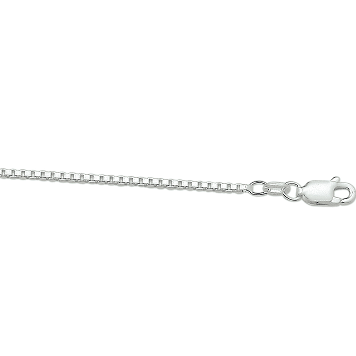 Gerhodineerd 925 zilveren collier met een schakelbreedte van 1.4mm en een stevige karabijn sluiting.