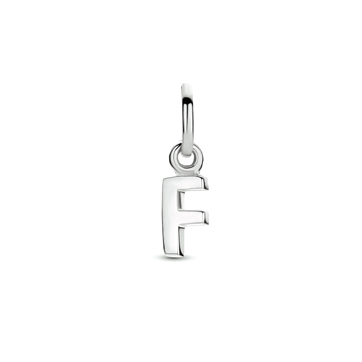 Gerhodineerd 925 zilveren hanger uitgevoerd in een letter.