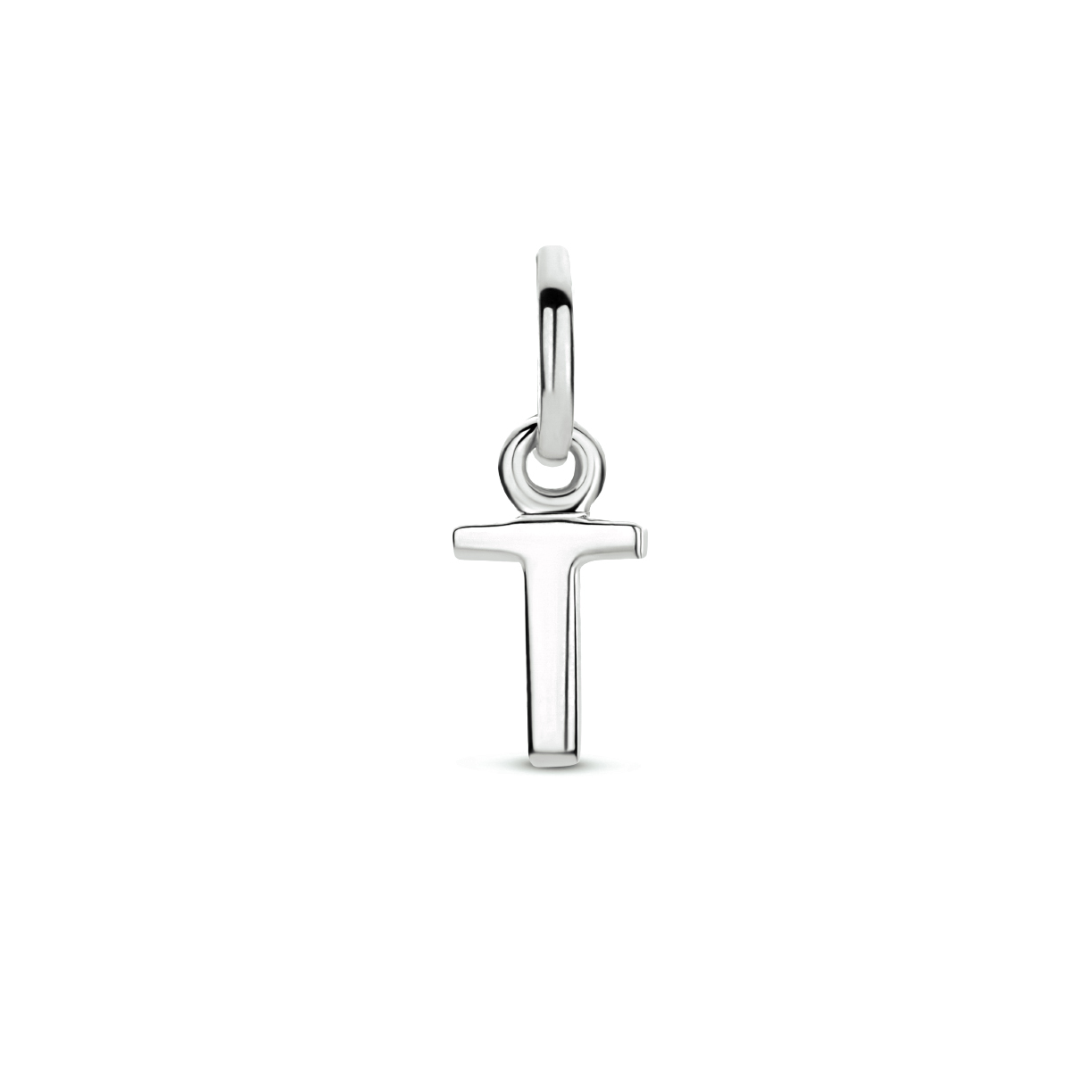 Gerhodineerd 925 zilveren hanger uitgevoerd in een letter.