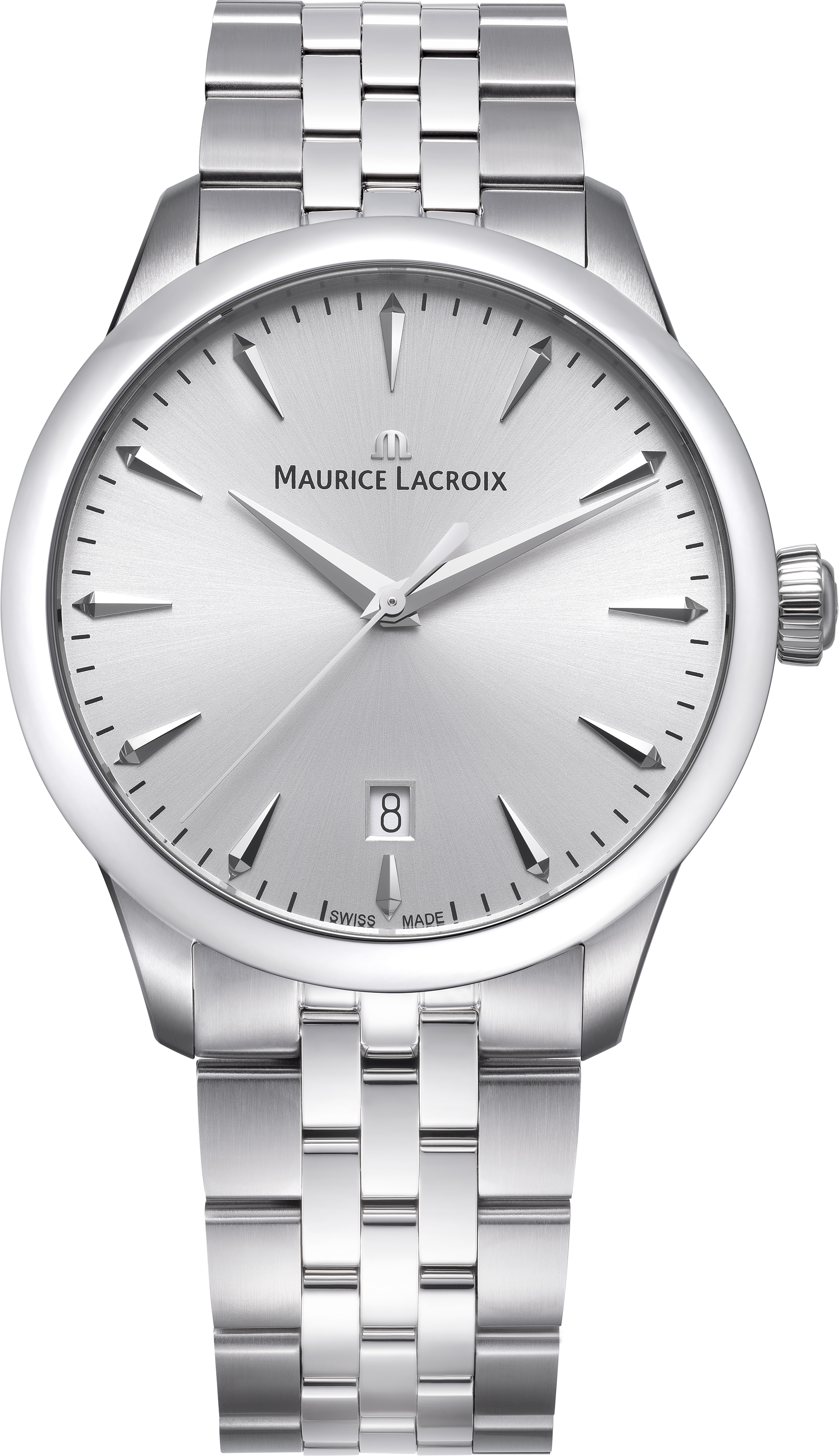 Dit is een horloge van het merk Maurice Lacroix gemaakt voor heren.
De specificaties zijn als volgt:
Kastmaat: 39 mm
Waterdichtheid: 10 ATM / 100 Meter / 330 Feet
Dit horloge heeft de volgende functies/eigenschappen:
Datumaanduiding