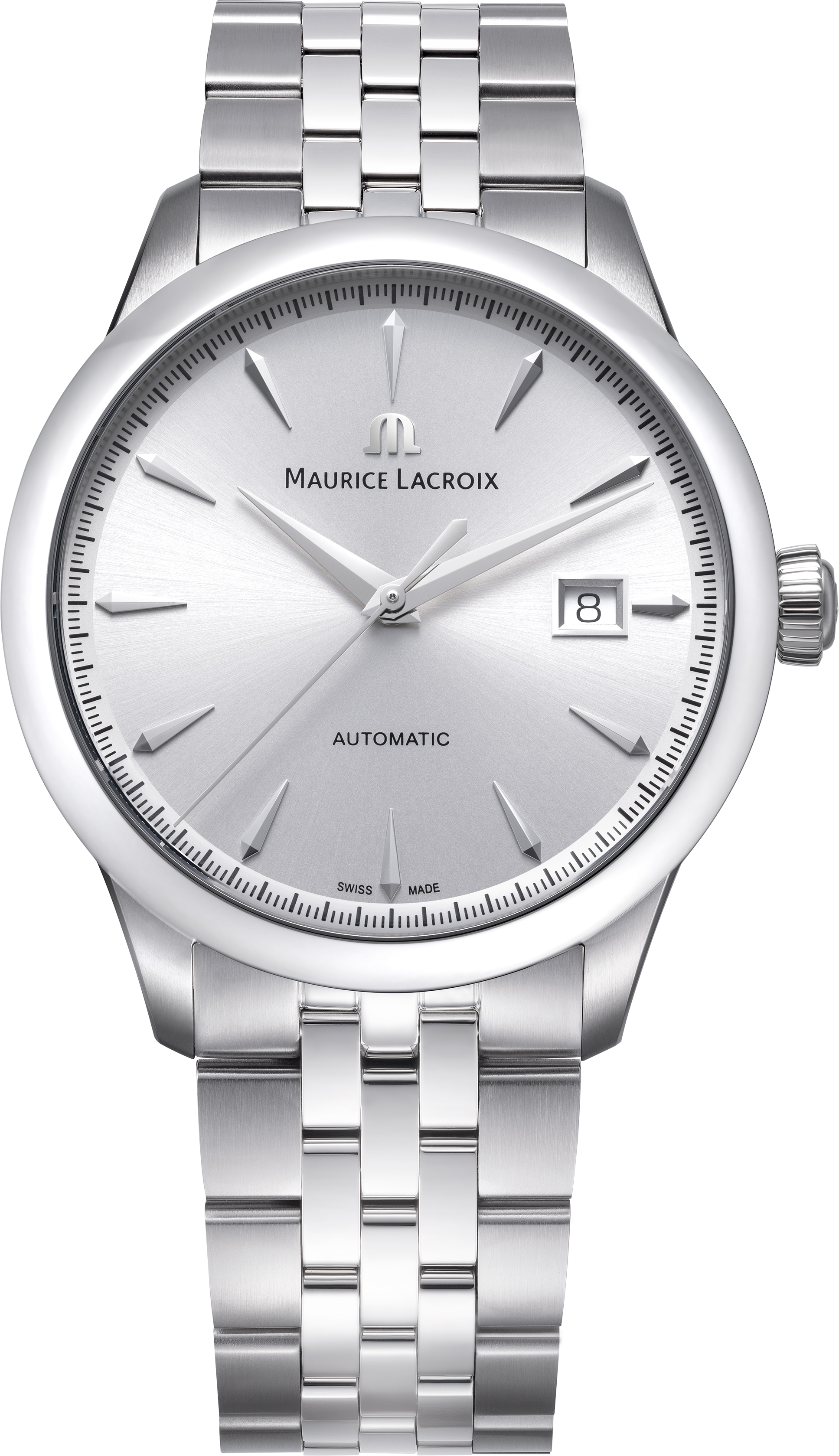 Dit is een horloge van het merk Maurice Lacroix gemaakt voor heren.
De specificaties zijn als volgt:
Kastmaat: 40 mm
Waterdichtheid: 10 ATM / 100 Meter / 330 Feet
Dit horloge heeft de volgende functies/eigenschappen:
Datumaanduiding