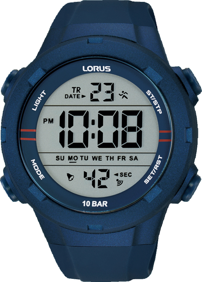 Dit is een herenhorloge van het merk Lorus. Het is een digitaal horloge gemaakt van kunststof. De diameter van de kast is 46 mm en de kast is 15.5 mm dik.
De verdere specificaties van het horloge zijn als volgt:
Kastvorm: rond
Kastkleur: blauw
Kastmateriaal: kunststof
Sluiting: gesp
Wijzerplaatkleur: grijs
Glassoort: acryl glas
Waterdichtheid: 10 ATM
Techniek: quartz