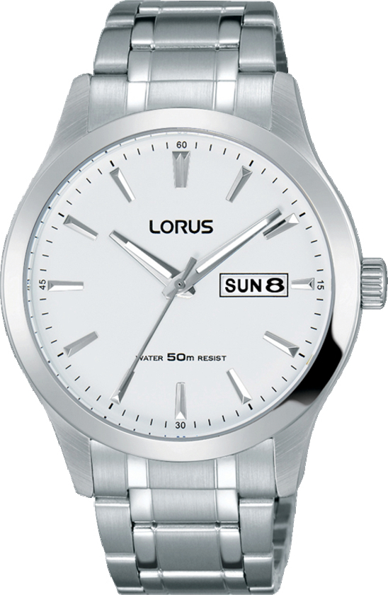 Dit is een herenhorloge van het merk Lorus. Het is een analoog horloge gemaakt van metaal. De diameter van de kast is 40 mm en de kast is 10 mm dik.
De verdere specificaties van het horloge zijn als volgt:
Kastvorm: rond
Kastkleur: zilverkleurig
Kastmateriaal: metaal
Bandbreedte: 20 mm
Bandlengte: 240 mm
Sluiting: vouwsluiting met drukker
Wijzerplaatkleur: wit
Glassoort: hardlex mineraal glas
Waterdichtheid: 5 ATM
Techniek: quartz