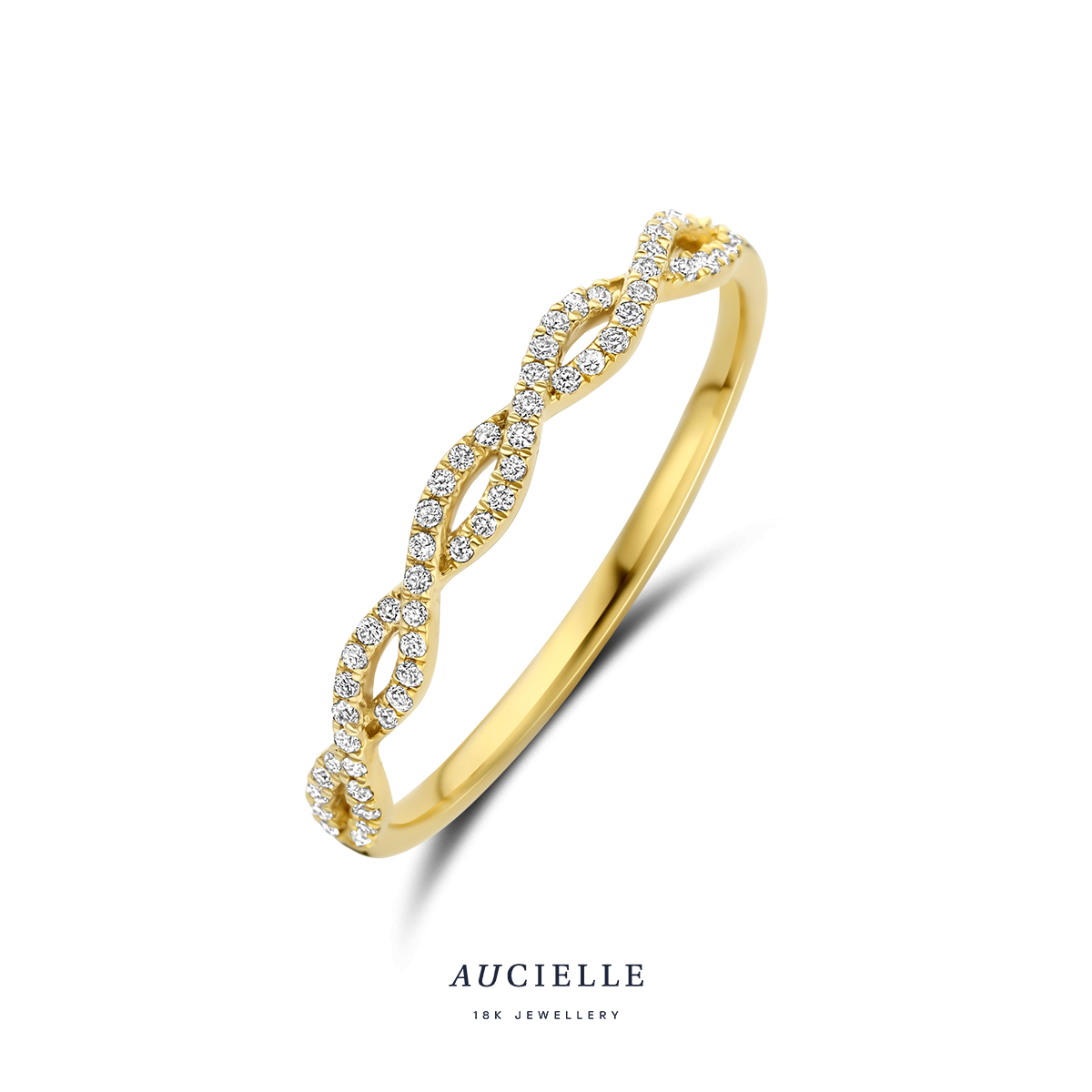 Aucielle ring goud 18k, briljant 0.011 ct