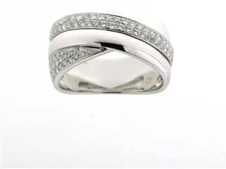 Ring in wit goud 18 karaat met 71Diamant(en) briljant slijpsel0.63 ctSiG-H