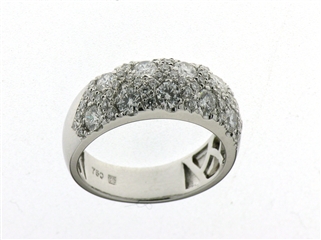 Ring in wit goud 18 karaat met 56diamant(en) princess-cut1.12 ctVsF-G