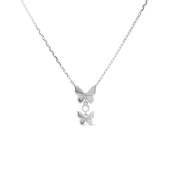 zilveren Karma collier,  FONE Butterfly Silver